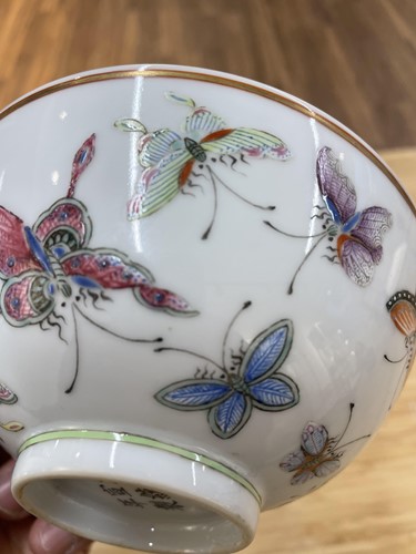 Lot 147 - A Chinese porcelain butterfly bowl, the...