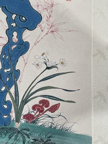 Lot 164 - A Chinese watercolour hanging scroll, 20th...