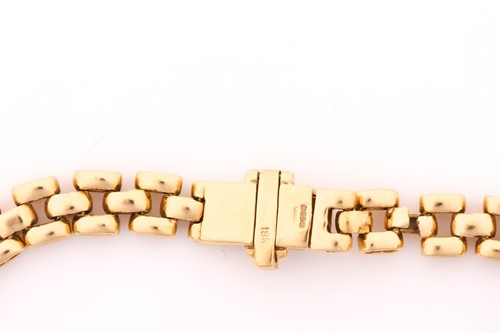 Lot 106 - A diamond and sapphire panther head bracelet,...