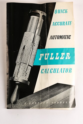 Lot 452 - A Stanley Fuller cylindrical calculator, with...