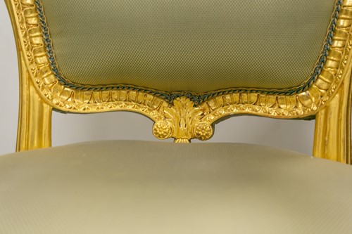 Lot 304 - A pair of George III carved wood and gilt...