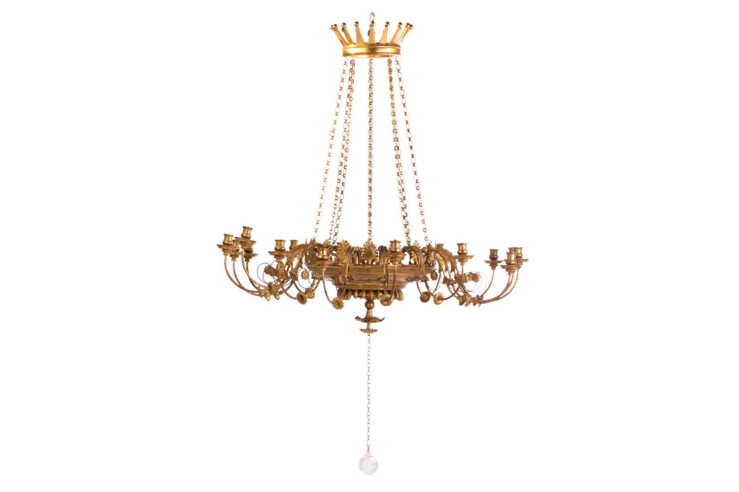 Lot 309 - An Italian carved wood giltwood and gilt lead...