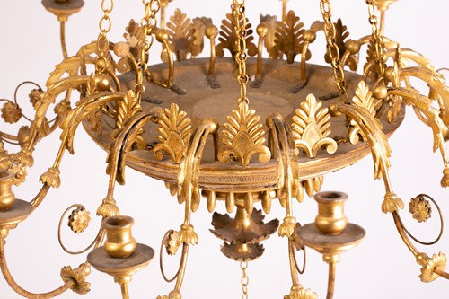Lot 309 - An Italian carved wood giltwood and gilt lead...