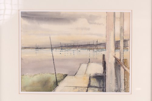 Lot 20 - Charles Bartlett (1921 - 2014) 'The Slipway',...