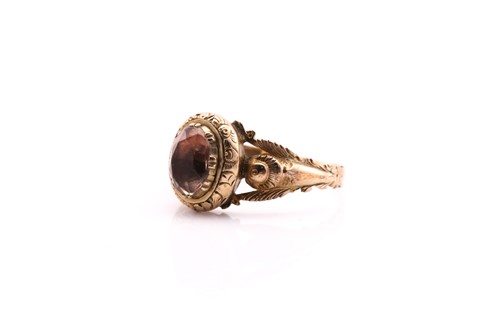Lot 122 - An early 19th century gold and pink topaz...