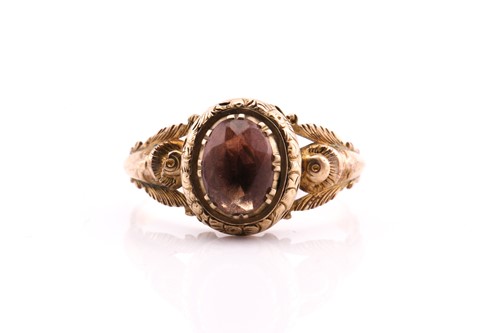 Lot 122 - An early 19th century gold and pink topaz...