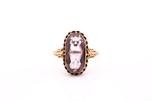 Lot 166 - A 19th-century amethyst ring, consisting of a...