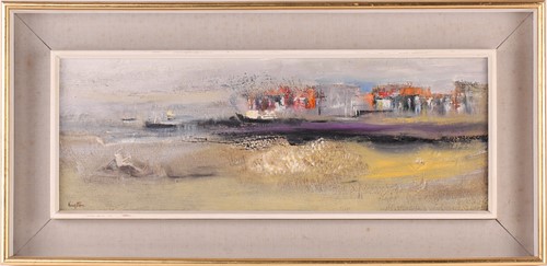 Lot 39 - Richard Kingston (1922-2003), 'Outskirts', oil...