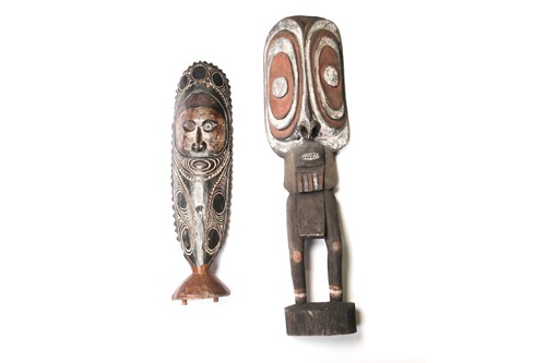 Lot 123 - A standing ancestral figure, Papua New Guinea,...