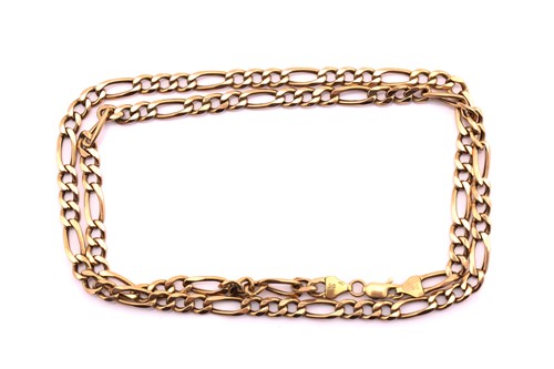Lot 200 - An Italian 9ct gold metal curb link chain, the...