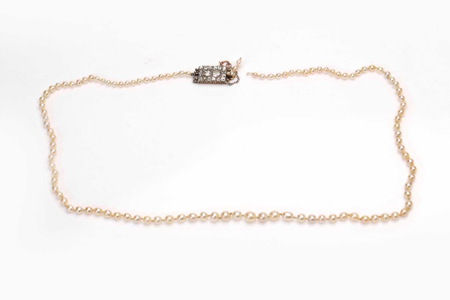 Lot 67 - A Victorian string of natural pearls with a