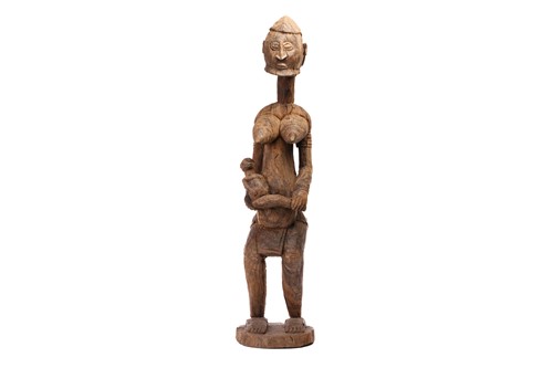 Lot 169 - A Dogon hardwood hermaphrodite maternity...