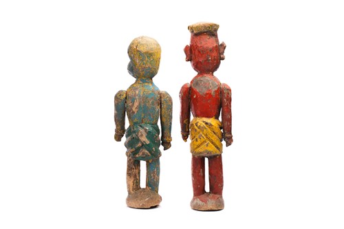 Lot 61 - Two Indian folk art character figures,...