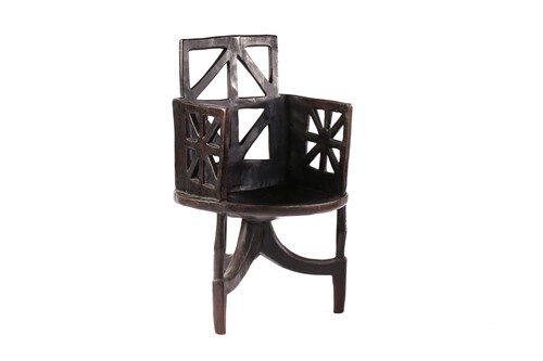Lot 119 - An Ethiopian hardwood throne chair, with...