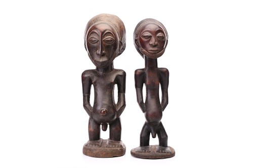 Lot 196 - Two Hemba Singiti male ancestor figures,...