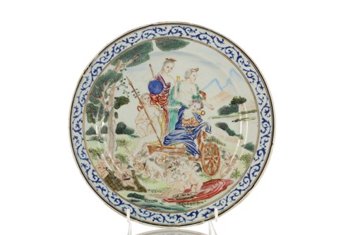 Lot 163 - A Chinese Famille rose allegorical export...