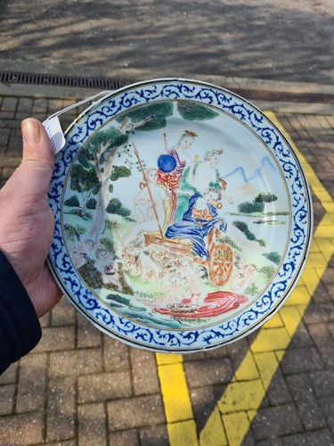Lot 163 - A Chinese Famille rose allegorical export...