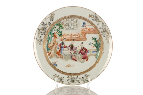 Lot 147 - A Chinese Famille rose plate, Qing, mid 18th...