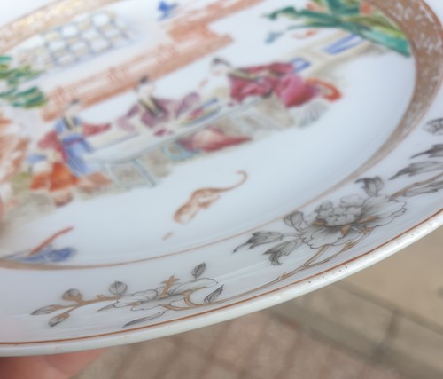 Lot 147 - A Chinese Famille rose plate, Qing, mid 18th...