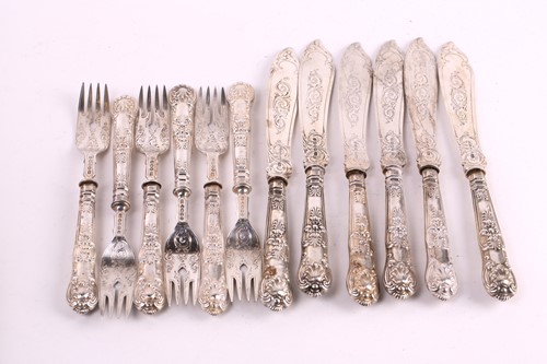 Lot 568 - A collection of silver cutlery, to include -...
