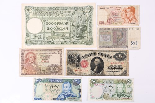 Lot 480 - A lot consisting of seven various banknotes,...