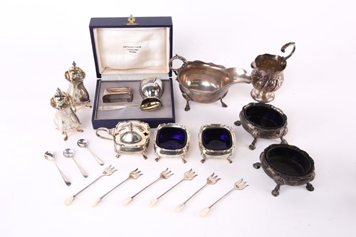 Lot 563 - A small collection of silver hollow wares...