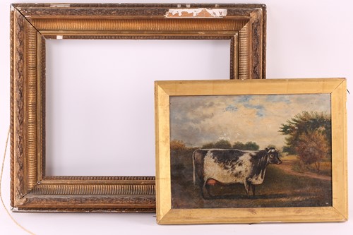 Lot 8 - 19th-century school, a study of a Friesian cow...