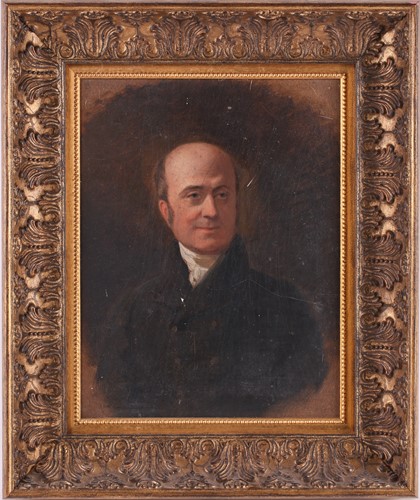 Lot 4 - 19th-century school, a head and shoulders...