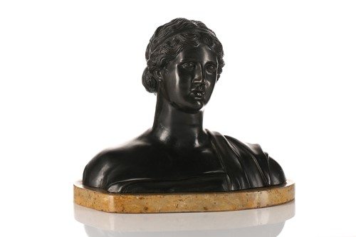 Lot 345 - A late 19th or early 20th century bronze bust...