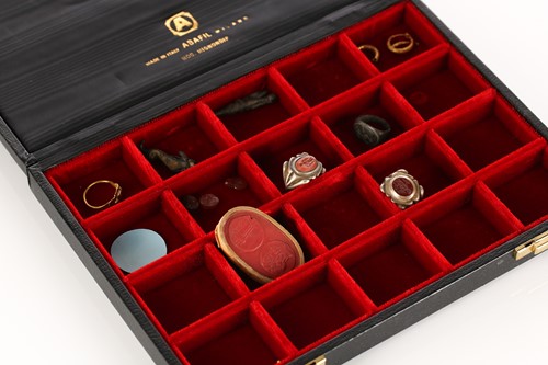 Lot 464 - Roman antiquities, comprising a gold ring,...