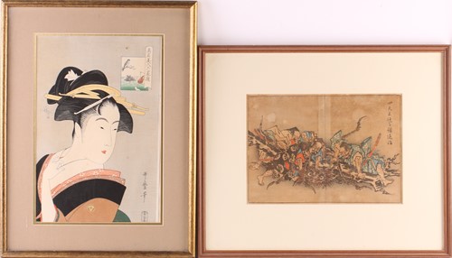 Lot 121 - After Katsushika Hokusai (1760 - 1849), two...