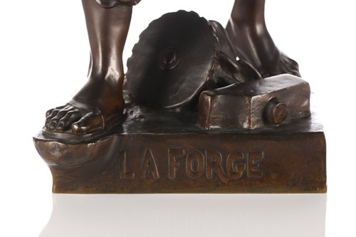 Lot 343 - Emile Louis Picault (1833-1915), 'La Forge', a...