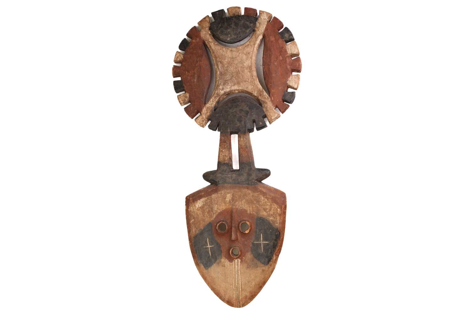 Lot 58 - A Bwa plank mask, Burkina Faso, the spade...