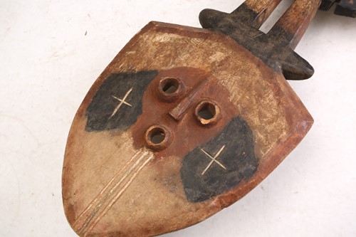 Lot 58 - A Bwa plank mask, Burkina Faso, the spade...