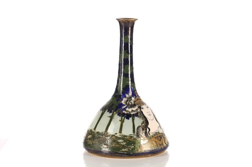 Lot 501 - An Austrian Amphora style porcelain bottle...
