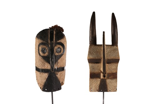 Lot 111 - A Luba zoomorphic bird mask, Democratic...