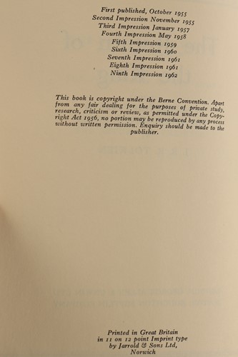 Lot 414 - Tolkein, J.R.R. Lord of the Rings Trilogy The...