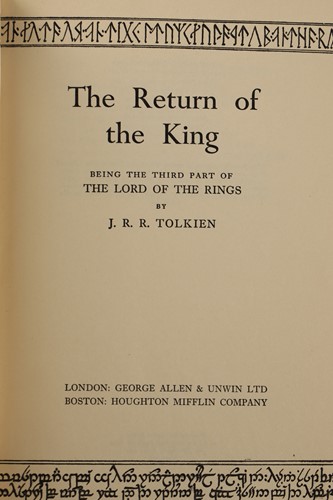Lot 414 - Tolkein, J.R.R. Lord of the Rings Trilogy The...