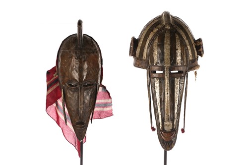 Lot 176 - A Marka (Warka) forehead mask, Mali, with...