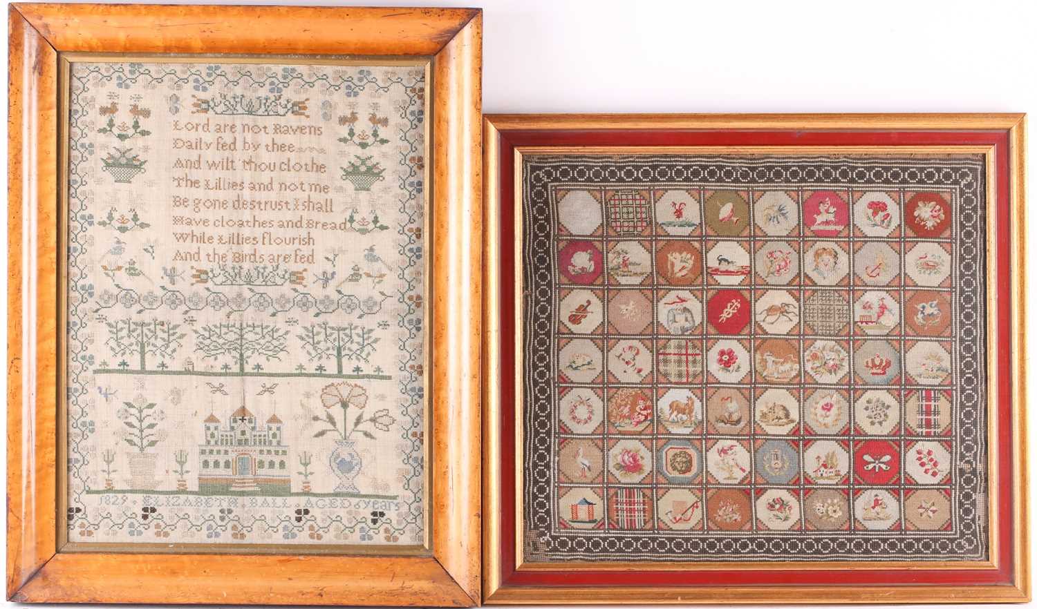 Lot 546 - Two 19th century samplers, one by Elizabeth