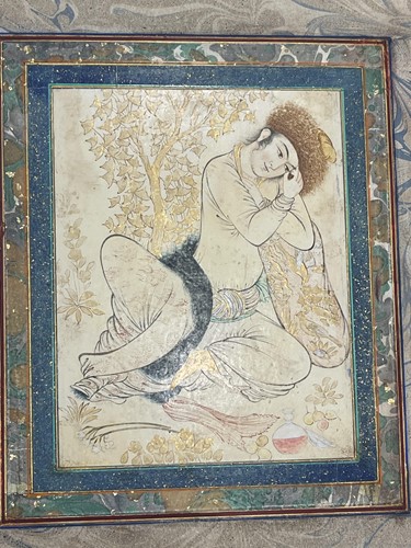 Lot 201 - An Indian/ Persian miniature watercolour of a...