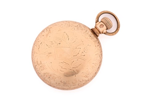 Lot 480 - An Elgin open face pocket watch, with a white...