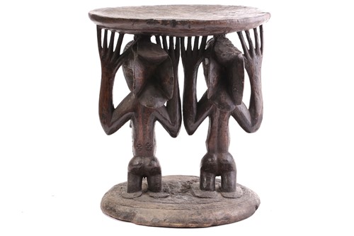 Lot 54 - A large Hemba stool, Democratic Republic of...