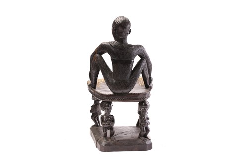Lot 10 - An unusual Tchokwe (Chokwe) chair, Angola, the...