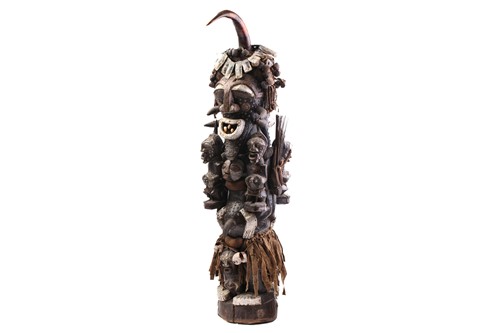 Lot 147 - A large Songye Janus community power figure,...