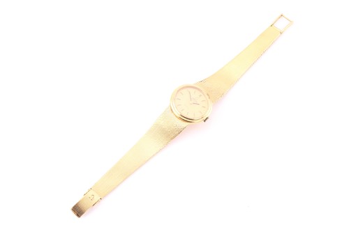 Lot 496 - A lady's 18ct yellow gold Omega wristwatch...