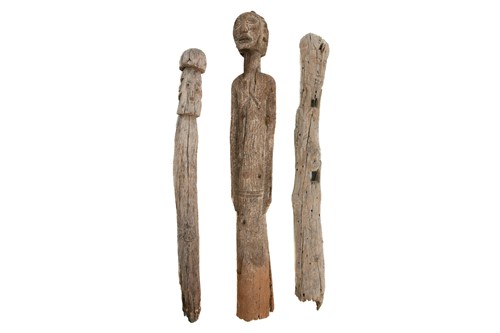 Lot 216 - A Konso post, Ethiopia, 142cm; a house post...