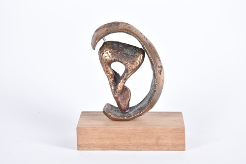 Lot 477 - An untitled modernist bronze sculpture,...