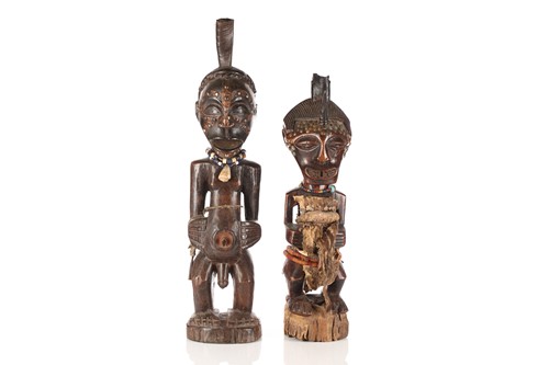 Lot 156 - Two Songye male and female power figures,...