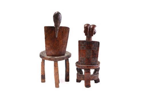 Lot 44 - A small Kwere chair, Tanzania, with a Mwana...